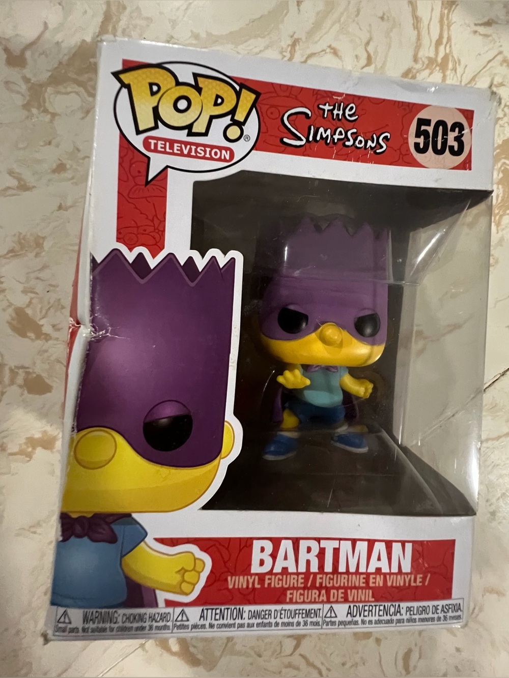 Funko Pop The Simpsons Bartman Vinyl Figure - Purple, Yellow, Blue